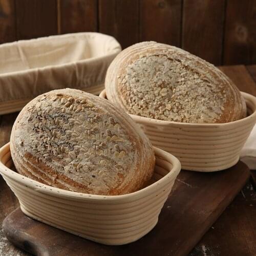 Bread Fermentation Rattan Wicker Basket Baguette Dough Banneton Brotform Proofing Proving Baskets Country Various Shapes Choose