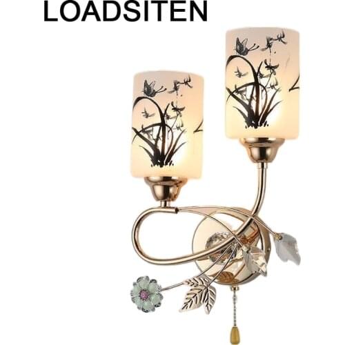 Industrieel Aplik Lamba Applique Mural Interieur Led Aplique Luz Wandlamp Crystal Lampara De Pared Interior Wall Bedroom Light