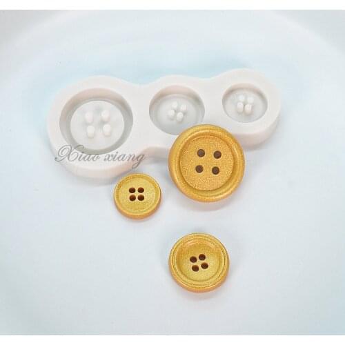 Button Shapes Chocolate Silicone Molds Candy Fondant Cake Mould Biscuits Cookies Soap Molds Cake Decoration DIY Baking Tools