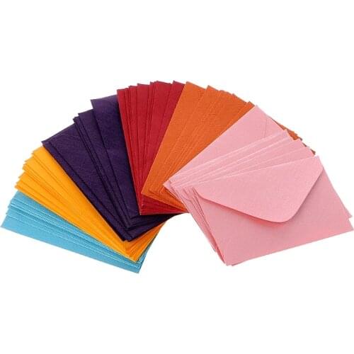 YYDS 50Pcs Retro Blank Mini Paper Envelopes Wedding Party Invitation Greeting Cards Gift