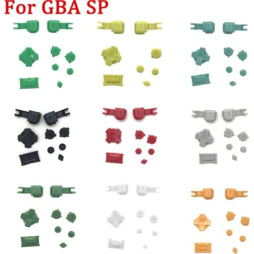 14 Colors Buttons Keypads Sets for Gameboy Advance SP R L A B D-Pad Button with Power ON OFF Buttons for GBA SP