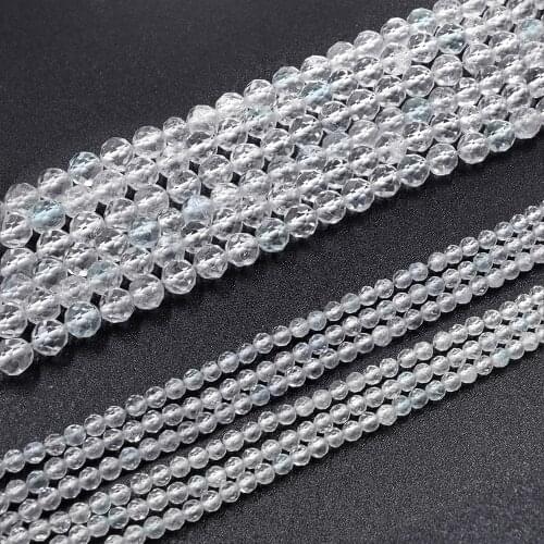 Natural topaz 3mm faceted round beads without treatment charm For Jewelry Making DIY women Bracelet necklace
