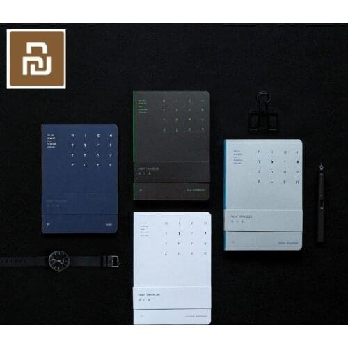 Youpin Night walker Notebook bright silver front line 180" flat writing 4 kinds of inside page luminous back for Author Notebook