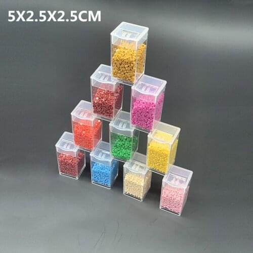 New transparent diamond painting accessories container bottle storage bottle diamond embroidery tool crystal bead nail storage j