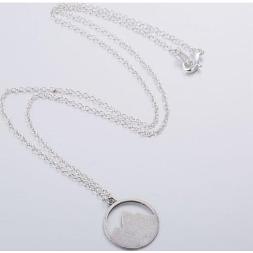 Wholesale 10 pieces/Snow Mountain Necklace Pendant, gold and silver color, good luck
