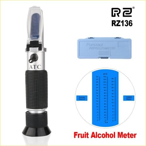 RZ Refractometer Fruit Alcohol Wine Tester Sugar Brix 0~32% Juice Wine Refractometer Alcohol 0~26% Handheld Tool Hydrometer