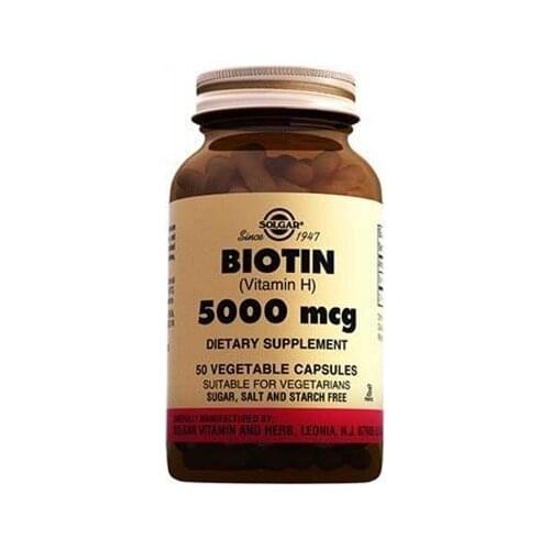 Solgar Biotin 5000 Mg - 50 Herbal Capsule