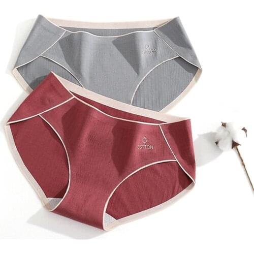 Fashion Womens Cotton Briefs Panties Woman Underwear Seamless Underpants Female for Ladies Girls Sexy Low Rise Waist Cute Panty