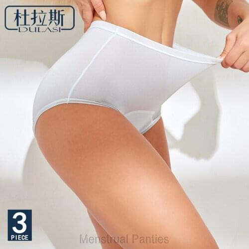 Period Panties Women Leakproof Soild Color Menstrual Underwear Sexy Underpants Thin Health Briefs Large Size Dropshipping Hot