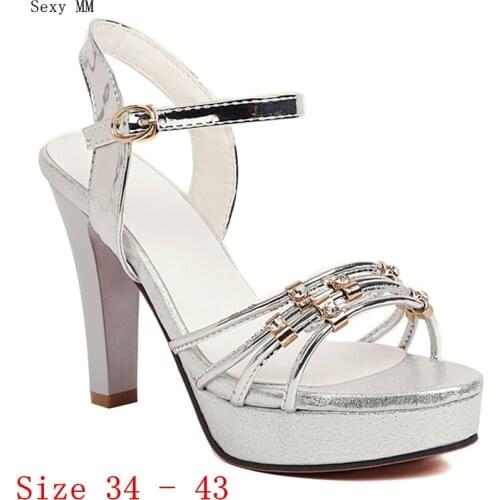 Pumps Women Peep Toe High Heels Party Wedding Platform Shoes Gladiator Sandals Woman High Heel Shoes Plus Size 34 - 40 41 42 43
