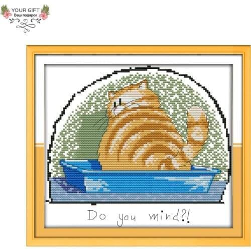 Your Gift C399 14CT 11CT Counted and Stamped Home Decor Do You Mind Needlework Needlepoint Embroidery DIY Cross Stitch kits