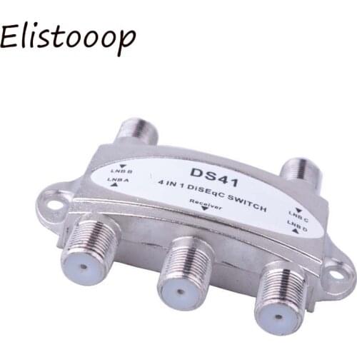 High Quality 4x1 DiSEqC Switch Satellite Antenna Flat LNB Switch For TV Satellite Receiver