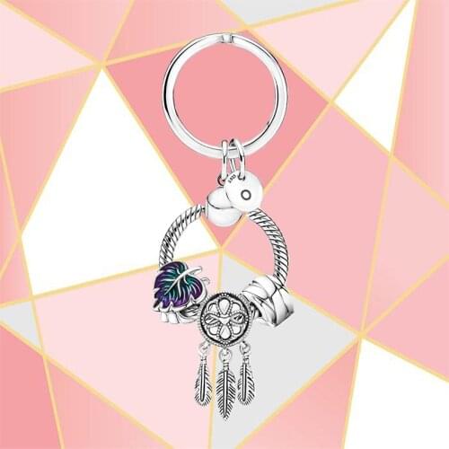 Kakany 2021 New High Quality S925 Spiritual Dream Catcher Charm Key Chain Set For Women Exquisite Diy Party Trendy Accessories