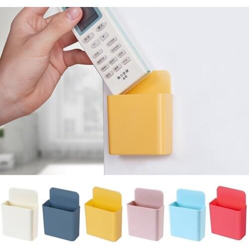 1PCS Wall Mounted Organizer Storage Box Remote Control Holder Air Phone Case Container Mobile Stand Plug Conditioner Storag B8V3
