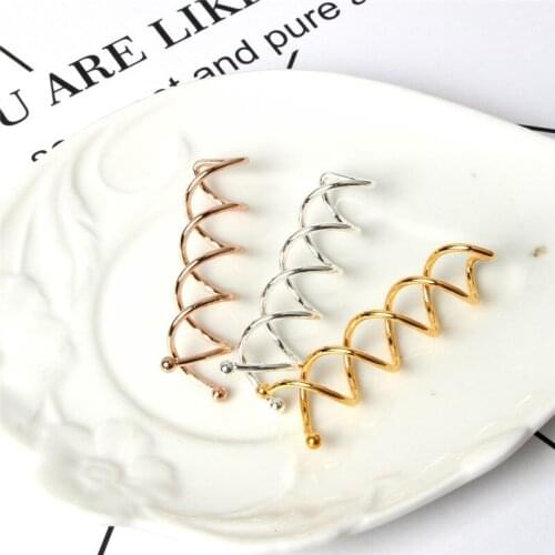 10pcs Gold Silver Color Black Rose Gold Women Spiral Spin Screw Pin Hair Clip Twist Barrette Hairpins for Women Girl