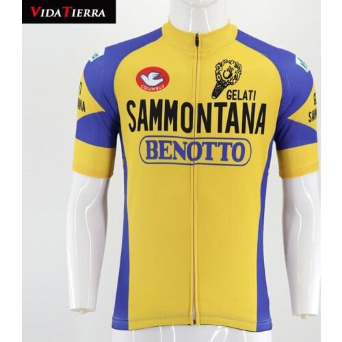 2019 man VIDATIERRA yellow cycling jersey go pro mtb jersey can custom Outdoor sports classic Summer short sleeve lucky cool