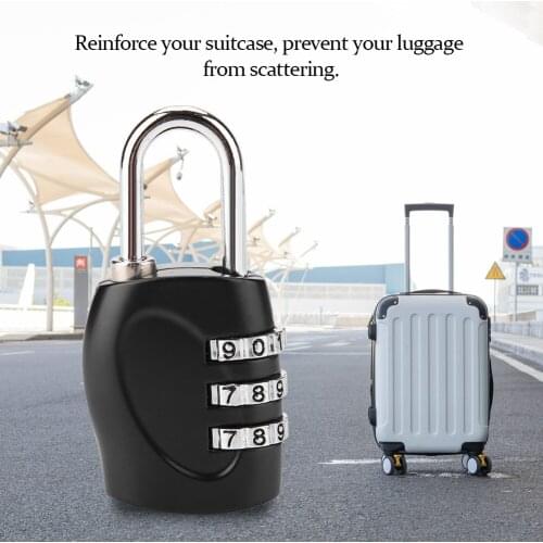 3 Dial Digit Combination Suitcase Luggage Code Password Lock Padlock for Lockers Luggage