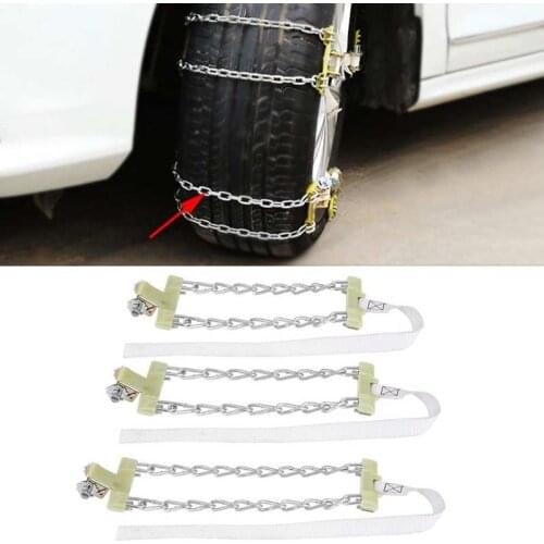 3pcs Anti-Skid Mud Ice Snow Tire Chain Winter Security Tyre Belt for Car Truck SUV