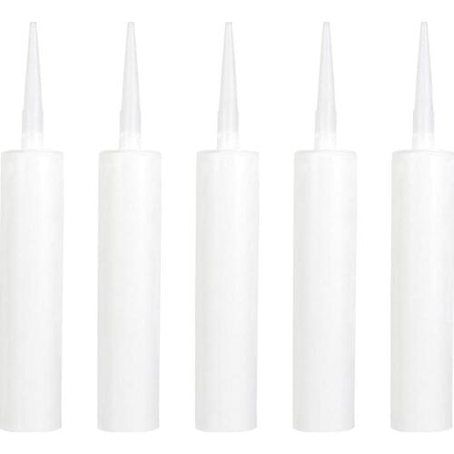 5Pcs Empty Plastic Caulk Tubes Refillable Sealant Caulking Tube Home Supplies