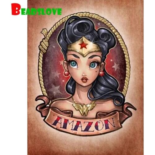 5D DIY diamond painting Cartoon queen woman Full Drill Embroidery Cross Stitch Needlework Mosaic Crafts Kit Home Decor Gift