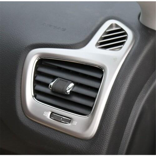 ABS Dash Board Left & Right Vent Cover Trim for Jeep Compass 2017+ Stylish Car Sticker Car Accessories Interior Decoration
