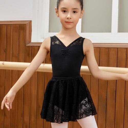 Girls Ballet Dress Dance Leotard Lace Ballet Skirt Ballerina Tank Leotard Classic Costumes for Dancing Kids Dancewear Swimsuit