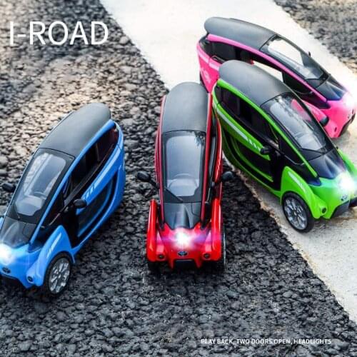 Free Shipping 1:32 Toyota i-Road Car Model Alloy Car Die Cast Toy Car Model Pull Back Childrens Toy Collectibles