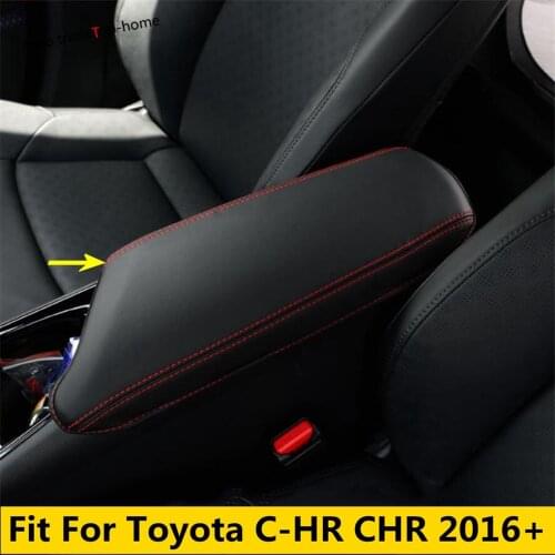 Car Armrest Case Central Console Storage Box Protective Cover Holster For Toyota C-HR CHR 2016 - 2021 PU Leather Accessories