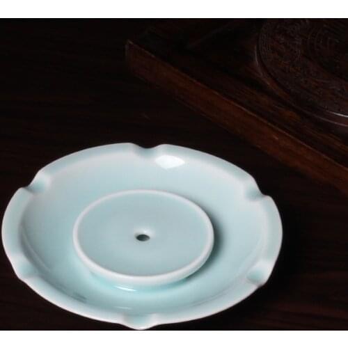 Longquan Celadon Teapot Holder/Base Ceramic Cushion Tea Plate