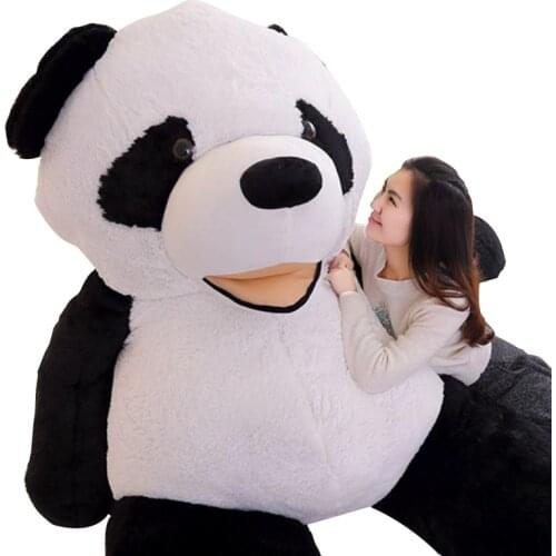 Dorimytrader JUMBO Soft Cartoon Panda Plush Toy Biggest Smiling Bear Doll Pillow Great Gift 102inch 260cm DY60396