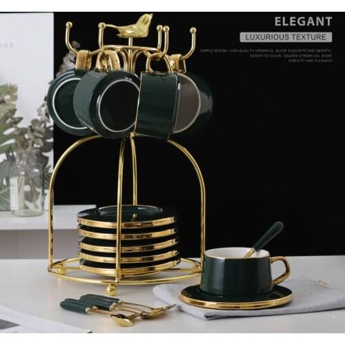 European High grade coffee cup set espresso cups ceramic tea cup and saucer English afternoont tea set party drinkware