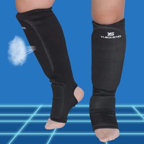Cotton Boxing shin guards MMA instep ankle protector foot protection TKD kickboxing pad Muaythai Training Leg support protectors