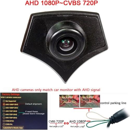AHD180deg Color CCD High Quality Car Logo Front View Mark Camera for Mazda 2 3 5 6 CX-7 CX-9 CX-5 Mazda 8 front camera