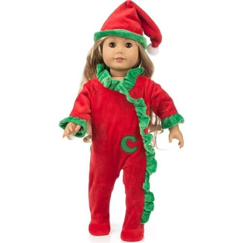 Red Suits Fit for American Girl Doll Clothes 18-inch Doll , Christmas Girl Gift(only sell clothes)