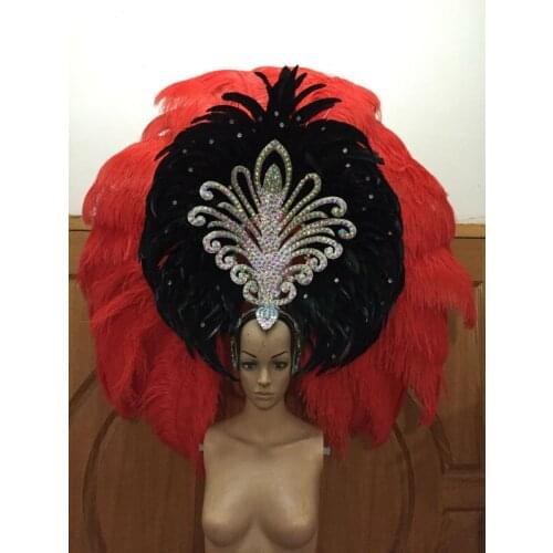 Latin dance Samba accessories Fashion exquisite headdress feathers Delicate dance shows accessories