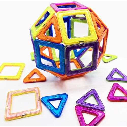 20-100pcs Big Size Magnetic Blocks Magnet Designer Construction Toys Triangle Square Bricks Magnetic Toy For Children Gift