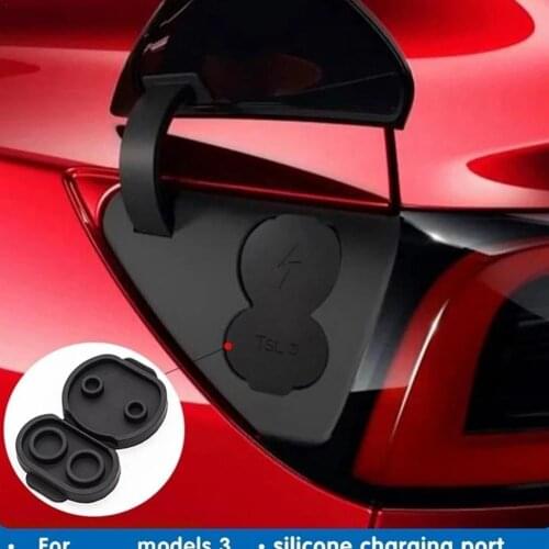 2021 New for Tesla Model 3 Accessories Europe Plug Car Charging Port Dust Protective Cover Car Model Y Model 3 Accessories