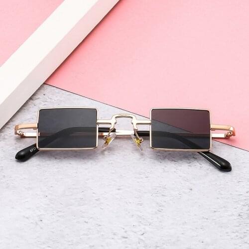 2021 New Fashion Square Sunglasses Women Men PC Colorful Lens Alloy Metal Frame Luxury Brand Designer Rectangle Cool Sun Glasses