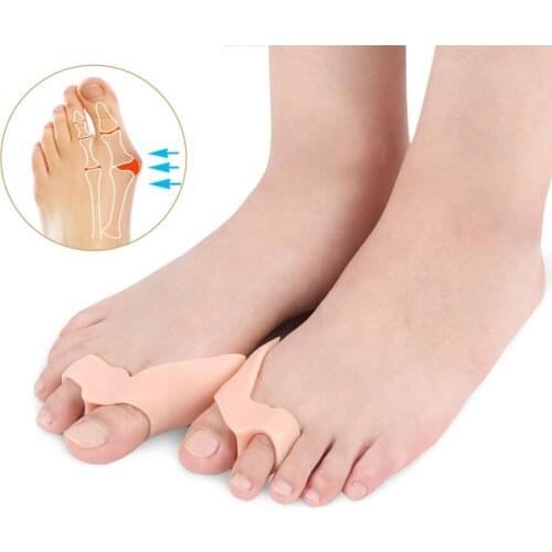 Adult Silicone Gel Pad Hallux Valgus Orthopedic Toe Protector Separator Men Women Insoles For Shoes Orthotic Insole Children