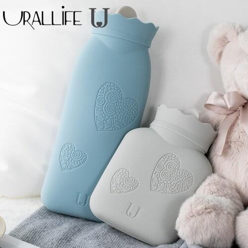 Urallife Jordan&Judy Silicone Potable 340 ML Hot Water Bag Mini Cute Hot Water Bottle Hand Feet Belly Warmer Girls Pocket Gift