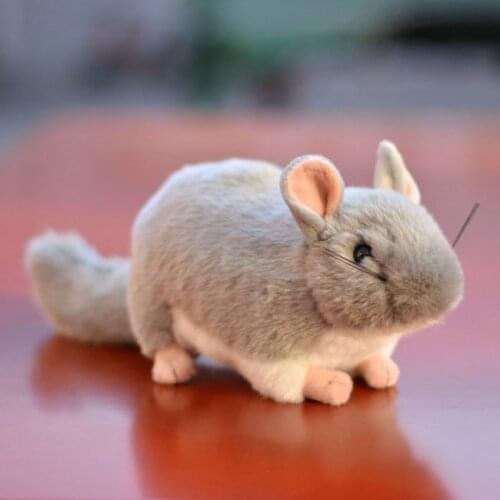 Lifelike Chinchillidae Totoro Mouse Simulation Animal Soft Stuffed Plush Toy Doll Children Baby Christmas Gift