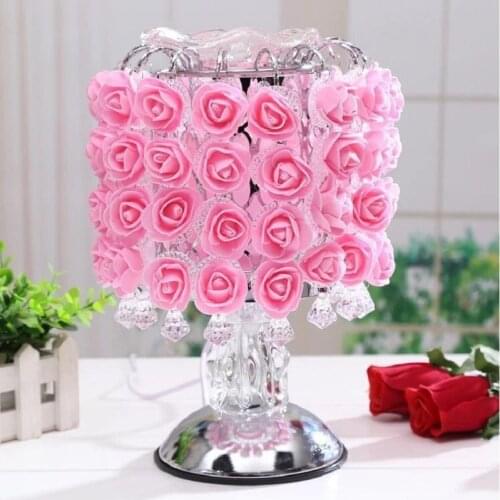 Modern Rose Flower LED Table Lamp Fancy Lighting Fragrance Lamp For Home Party Wedding Decoration Lights Living Room Desk Lamp
