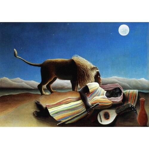 The Sleeping Gypsy by Henri Rousseau Hand painted oil painting on canvas art reproduction for bedroom decor