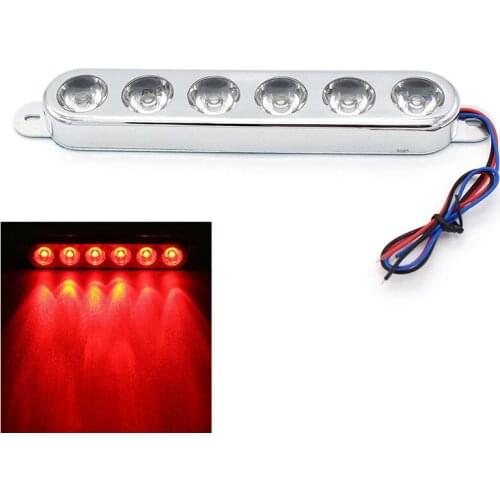 Universal 6 LED Motorcycle Brake Tail Strobe Light Flash Running Lamp Red