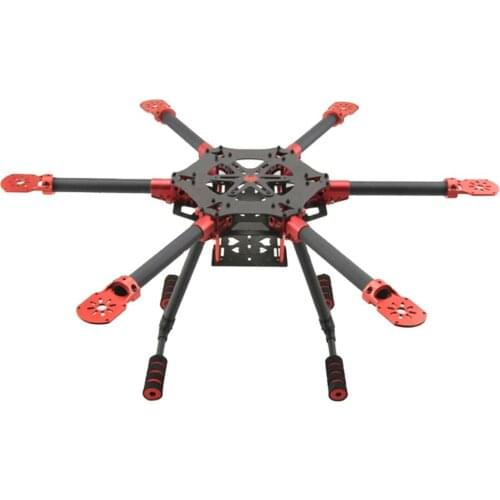 JMRRC Carbon Fiber Umbrella Folding Hexacopter 600mm FPV Aircraft Frame Kit with landing gear for RC Helicopter UAV Drone