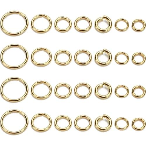 100Pcs/lot Stainless Steel Open Jump Ring 4/5/6/8mm Dia Round Gold Color Split Rings For Diy Jewelry Making Findings Wholesale