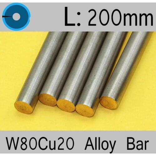 16*200mm Tungsten Copper Alloy Bar W80Cu20 W80 Bar Spot Welding Electrode Packaging Material ISO Certificate Free Shipping