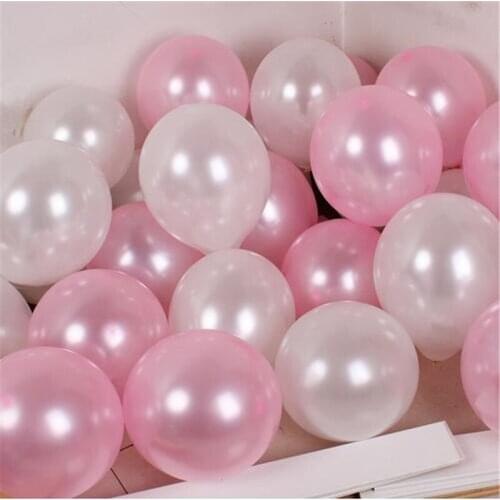 20/50pcs 10 inch Pearl Pink Sliver White Latex Balloons Wedding Anniversary Valentines Day Birthday Party Decor Helium globals