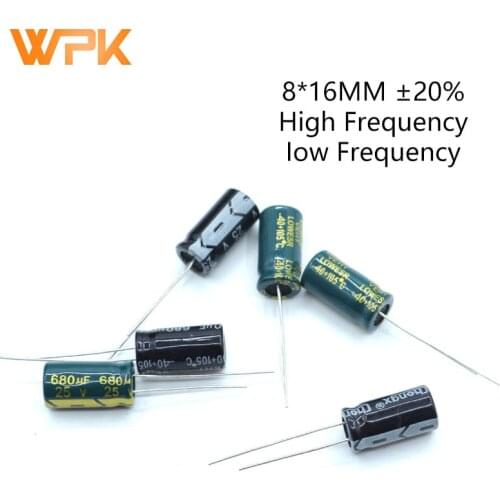 20Pcs 8*16 High Frequency Low ESR Aluminum Electrolytic Capacitors Set 6.3V 10V 16V 25V 35V 330UF 680UF 1000UF Assorted Kit