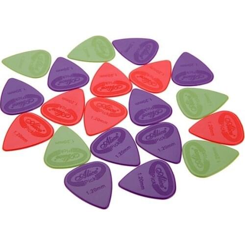 20pcs Acoustic Guitar Picks Plectrums Parts Accessories 1.2mm Projecting Nylon Picks Plectrums Guitar Parts & Accessories